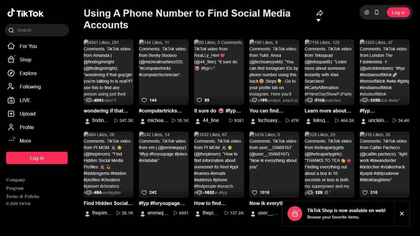 Using A Phone Number to Find Social Media Accounts | TikTok